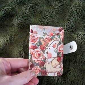 Source Unknown Floral Bunny Card Wallet in Pink, Red, White
